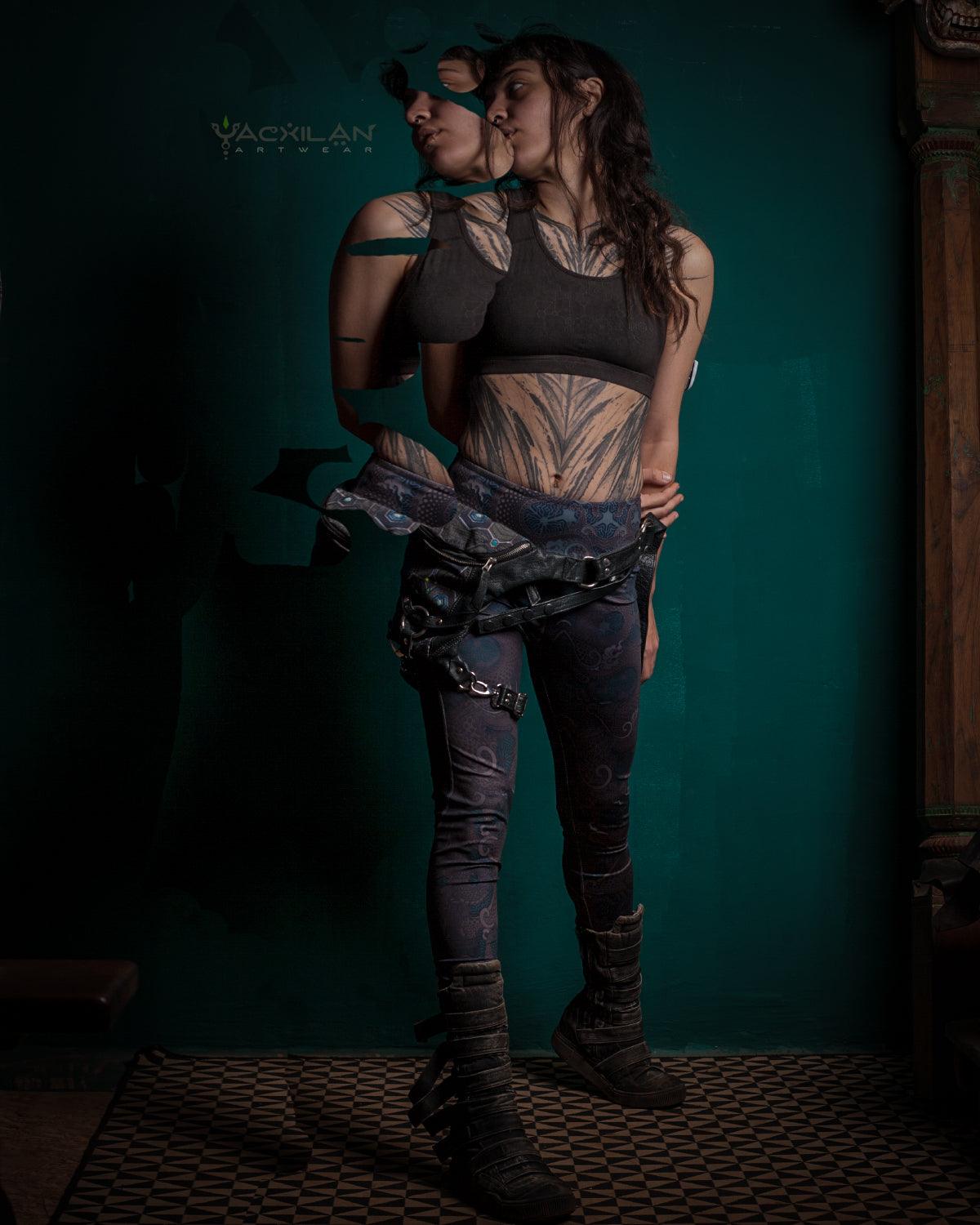 Leggings Woman / SportWear Slant - DRAGONS - Yacxilan Artwear